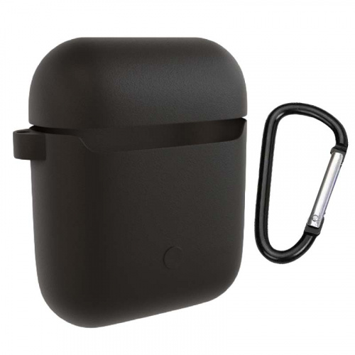 Чехол силиконовый для AirPods 1 /AirPods 2 черный