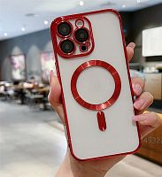 Силикон ElectroFlex с Magsafe для iPhone 15 6.1" (2023) бордовый