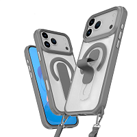SkyArmor FLEX STAND Magsafe для iPhone 16 (6.1") 2024 серый титан