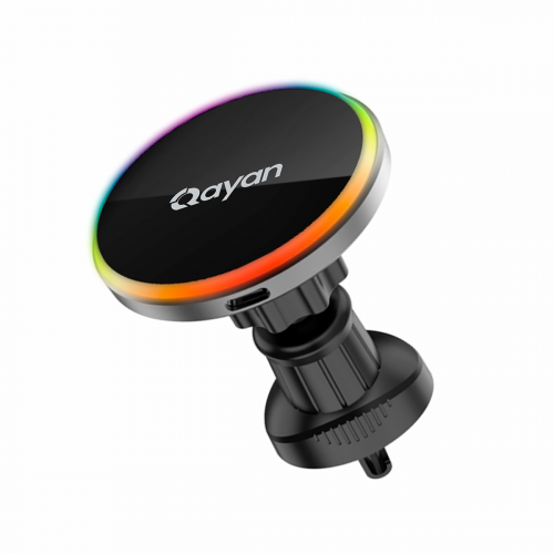 Qayan QWC-306 Автомобильный держатель Magnetic, 15W. магнитный, приборная панель,черный