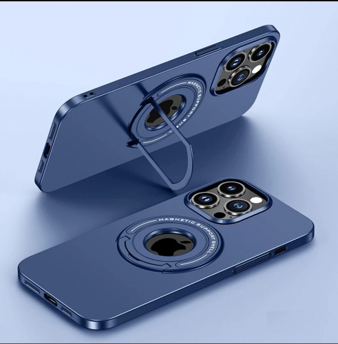 Силикон ORION Magsafe (подставка-выдвижная) для iPhone 14 темно-синий