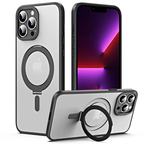 MIRA чехол magsafe с подставкой кольцом для iPhone 12 PRO MAX 6.7" (2020) черный