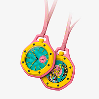Часы брелок - Swatch X AP Royal Pop (2026) желто-розовый