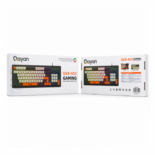 Qayan QKB-400 Клавиатура мембранная, проводная, игровая, русская/английская фото 2 Qayan QKB-400 Клавиатура мембранная, проводная, игровая, русская/английская фото 2