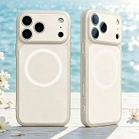 Чехол-накладка "UNUK" ROYAL с magsafe iPhone 17 PRO MAX/18 PRO MAX белый
