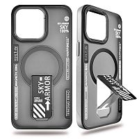 SkyArmor чехол magsafe с подставкой для Apple iPhone 12 PRO MAX/13 PRO MAX черный