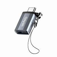 Qayan OTG-216 Переходник OTG USB → Type-C, черный