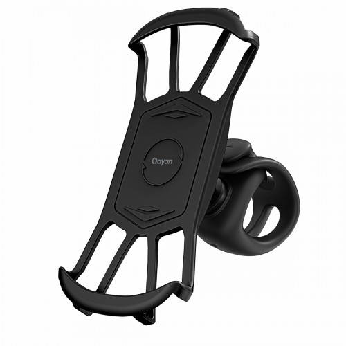 Qayan QH-210 Универсальный держатель для телефона на руль,4.5"-6.7",360°,велосипед, мотоцикл, черный
