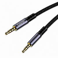 Qayan QAC-162 Кабель-Аудио,AUX .3.5mm,с защитой от намотки.1,5м черный