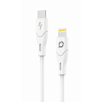 Qayan QCUM-112 Кабель Type-C & Lightning, (20w),1м, белый