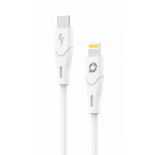 Qayan QCUM-112 Кабель Type-C & Lightning, (20w),1м, белый