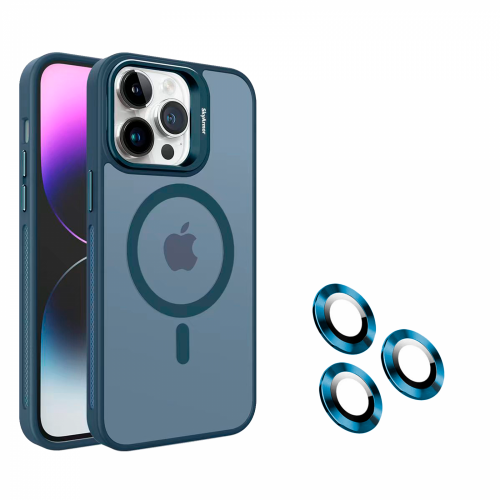 SkyArmor STRONG MAGSAFE (magsafe,линзы) для iPhone 13 PRO MAX синий