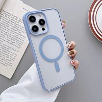 MAGNETIC clear case /magsafe/ для iPhone 15 PRO (2023) голубой