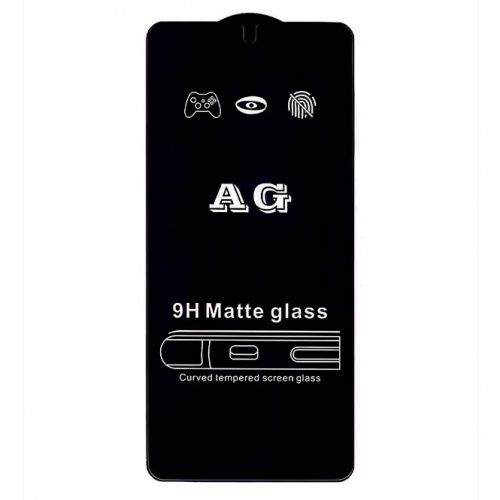 Защитное стекло Matte glass /тех.пак_1п.-25ш/ для Tecno Spark 10 черный