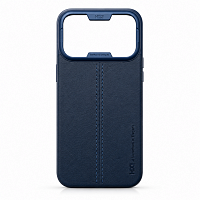 HDD UNIQUE Кожаный чехол-накладка для iPhone 17 PRO MAX синий