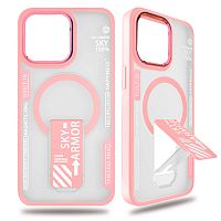 SkyArmor чехол magsafe с подставкой для Apple iPhone 12 PRO MAX/13 PRO MAX розовый