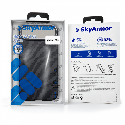 SkyArmor FLASH с magsafe для Apple iPhone 17 Air (6.5") 2025 черный бамбук фото 2